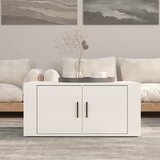 vidaXL Klubska mizica visok sijaj bela 80x50x36 cm inženirski les Cene