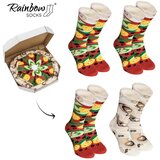 ZOOKSY/RAINBOW SOCKS Rainbow Socks Pizza 4 Pairs Vegetarian | ePonuda.com