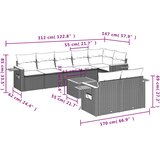  9-dijelni set vrtnih sofa s jastucima bež od poliratana | shoptok.hr