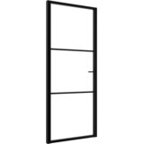 Sobna vrata od stakla ESG i aluminija 83 x 201,5 cm crna | Eponuda.ba