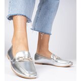 Gemre Silver elegant loafers with rhinestones Banzao | shoptok.hr