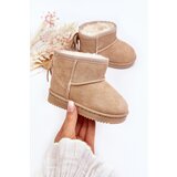 Boto Children's Fleece-lined Fringed Snow Boots Beige Mikyla | Shoptok.si