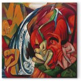  Slika - Franz Marc – The waterfall (Women under a waterfall) 60x60 Na talijanskom platnu | shoptok.hr