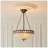 Endon 111870 - Tiffany FARGO luster na lancu, 3xE27/10W/230V, prečnika 41,5 cm | Eponuda.com