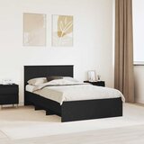  Krevetna konstrukcija Crna 120 x 123 cm Konstruirano drvo | shoptok.hr