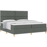  Krevet sa kutijom i madracem tamno siva 200x200 cm tkanina | shoptok.hr
