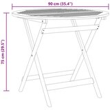  Sklopivi vrtni stol Ø 90 x 75 cm od masivnog drva eukaliptusa | shoptok.hr