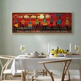  Slika - African Women Dancing 90x30 U prirodnom drvenom okviru | shoptok.hr