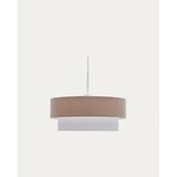 Kave Home Bela/bež viseča svetilka s tekstilnim senčilom ø 40 cm Bianella – | Shoptok.si