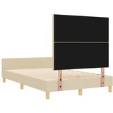  Krevetna konstrukcija s uzglavljem Krema 120 x 200 cm tkanina | shoptok.hr
