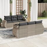  7-dijelni set vrtnih sofa svjetlosivi od poliratana | shoptok.hr