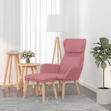  Stolica za opuštanje s osloncem za noge ružičasta baršunasta | shoptok.hr