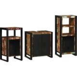 vidaXL Set namještaja za kupaonicu 3 pcs Čvrsto reciklirano drvo | shoptok.hr