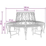  Klupa pod drvetom 8-Broj sjedala Ø 160 x 89 cm Čelik | shoptok.hr