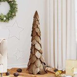 vidaXL Božićno drvce s stalakom Smeđa 110 cm Masivna tikovina | shoptok.hr