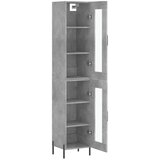  Visoka komoda siva betona 34,5x34x180 cm od konstruiranog drva | shoptok.hr