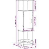vidaXL Visoka ploča sonoma hrast konstruirano drvo i metal | shoptok.hr
