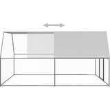 vidaXL Zunanji kokošnjak 3x4x2 m pocinkano jeklo | Shoptok.si