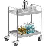 eurokraft pro Vrhunski voziček za serviranje, s 4 vrtljivimi kolesi, 2 z dvojno zavoro, kolo s Ø 100 mm | Shoptok.si