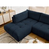Bobochic Paris Temno modra raztegljiva/s prostorom za shranjevanje kotna sedežna garnitura (levi kot/v obliki črke "U") Fuji – | Shoptok.si
