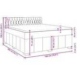  Boxspring - Krevet s oprugama i madracem tamnosmeđi 180x200 cm tkanina - Tamno smeđa 180 x 200 cm Dizajn s gumbima | shoptok.hr