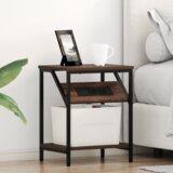 vidaXL Nočna omarica Rjavi hrast 38 x 30 x 48 cm Konstruiran les | Shoptok.si