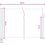  Retraktabilna bočna tende Pijesak 600 x 180 cm Poliester | shoptok.hr