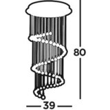 XXXL STROPNA SVETILKA Hallway 39/80 cm | Shoptok.si