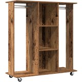 vidaXL Ombre z vozički Stari les 102x38x110 cm Izdelan les | Shoptok.si