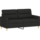  2-dijelni set sofa s jastucima crni od tkanine | Eponuda.ba
