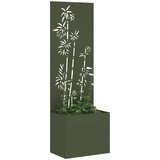  Privatnost u vrtu Cvjetni Maslinovo zelena 50 x 150 cm | shoptok.hr