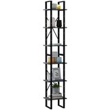 vidaXL Visoka omara siva 40x30x210 cm trdna borovina | Shoptok.si