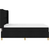 vidaXL Box Spring postelja z vzmetnico in LED črna 140x200 cm tkanina, (22049886) | Shoptok.si