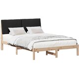  Okvir kreveta Smeđa i crna 160 x 200 cm Masivna borovina | Eponuda.ba