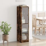  Visoka komoda sa staklenim vratima boja hrasta 35 x 37 x 142 cm | Eponuda.com