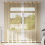vidaXL Voile zavjese s ušicama 2 kom boja pijeska | shoptok.hr