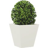  Vrtne sadilice 2 kom bijele 30x30x30 cm čelične | shoptok.hr