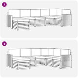  Set vanjskih sofa 7 kom. Bijela i antracit 306 x 128,5 x 73 cm | shoptok.hr
