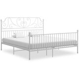 Maison Chic Posteljni okvir - Dvoposteljna postelja - Zakonska postelja bel kovinski 180x200 cm-J3151, (21764407) | Shoptok.si