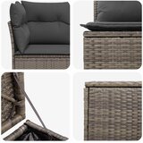  Set sofe 5 kom. Siva i tamno siva Poli Rattan i čelik | shoptok.hr