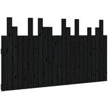 Maison Chic stensko posteljno vzglavje - vzglavna omarica - nočna omarica črno 146,5x3x80 cm trdna borovina, (21706656) | Shoptok.si