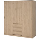 Tvilum Garderobna omara v hrastovem dekorju z drsnimi vrati v naravni barvi 177x200x60 cm Naia – | Shoptok.si