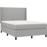  Krevet s oprugama i madracem svjetlosivi 140x190 cm od tkanine | shoptok.hr