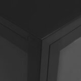  Komoda crna 105 x 35 x 70 cm od čelika i stakla | shoptok.hr
