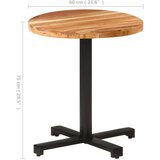 vidaXL Bistro stolić okrugli Ø 70 x 75 cm od masivnog bagremovog drva | shoptok.hr