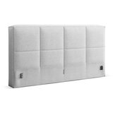 Micadoni Svijetlo sivi tapecirani bračni krevet s prostorom za odlaganje s podnicom 140x200 cm Simon Darren – | shoptok.hr