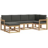 vidaXL Zunanja garnitura za sedenje 6 pcs Bela in antracit Poliester, (5000280877) | Shoptok.si