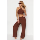 Trendyol Two-Piece Set - Brown - Fitted Cene