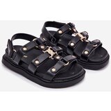 Boto Girls sandals with golden detail black Lunessa | Shoptok.si