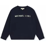 Michael Kors Otroški bombažen pulover mornarsko modra barva